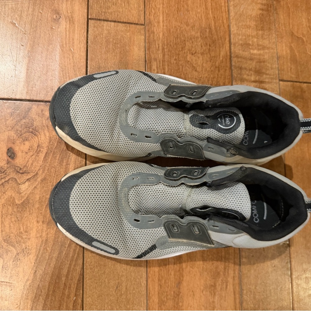 Nike Gray and Black Mesh Slip-On Sneakers